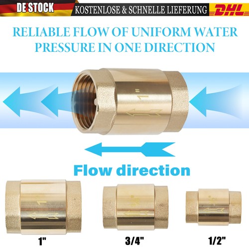 Rückschlagventil messing - messing, 1/2"